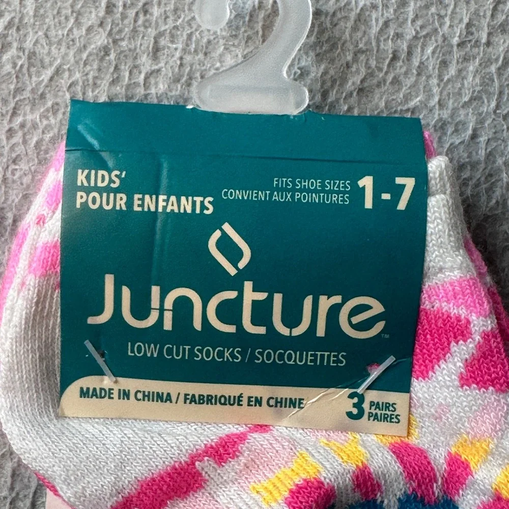Juncture Socks Kids 1-7 Multicolor Low Cut 3-Pack Tie Dye Stripes 38757